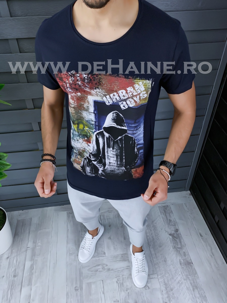 Tricou barbati bleumarin slim fit zr b1006 p2-3